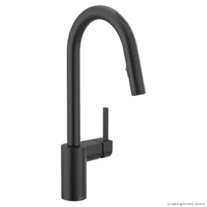 Moen Align U Smart Kitchen Faucet with Voice Control - Matte Black 7565EVBL