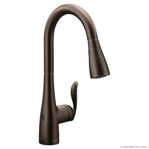 Moen Arbor Oil Rubbed Bronze Wave MotionSense Pull Down Kitchen Faucet