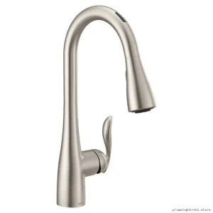 Moen Arbor U Voice-Activated Smart Faucet with Pulldown Spray - Spot-Resistant Stainless Steel 7594EVSRS