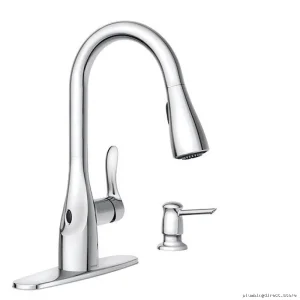 Arlo Hands-Free Kitchen Faucet with Pull-Down Spray - Chrome Finish 87087EWC Moen