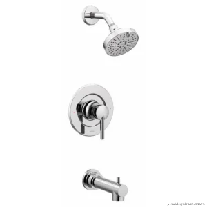 Chrome Tub & Shower Faucet with Posi-Temp Control - Moen 82770 Arlys