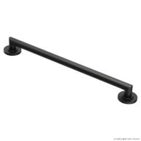 Moen Arris 24 Inch Matte Black Grab Bar for Bathroom Safety YG0824BL