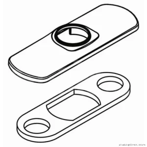 Moen Bathroom Faucet Escutcheon Plate Matte Black 165006BL Universal Fit
