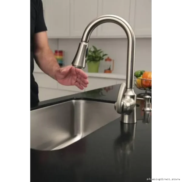Moen Bayhill Kitchen Faucet with Pull-Down Spray - Stainless Steel Spot-Resistant CA87094SRS - Image 2