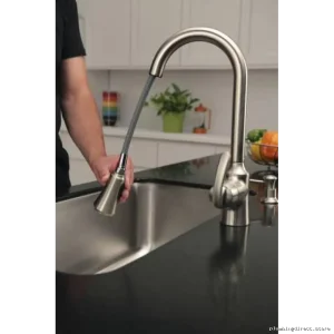 Moen Bayhill Kitchen Faucet with Pull-Down Spray - Stainless Steel Spot-Resistant CA87094SRS