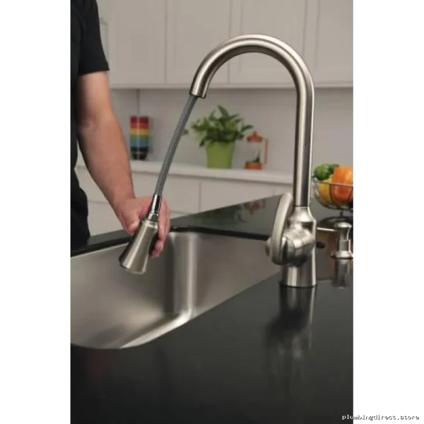 Moen Bayhill Kitchen Faucet with Pull-Down Spray - Stainless Steel Spot-Resistant CA87094SRS