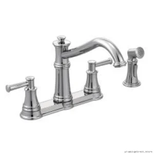 Moen Belfield 2-Handle Kitchen Faucet with Spray Nozzle - Stainless Steel 7255C