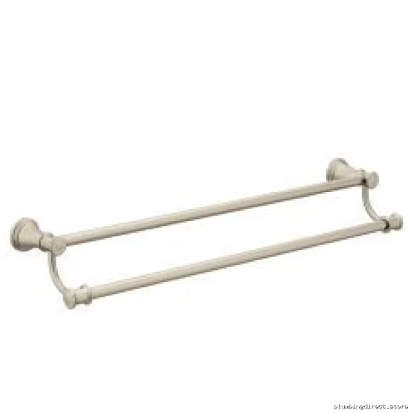 Moen Belfield 24-Inch Dual Towel Bar in Brushed Nickel - Modern Design YB6422BN
