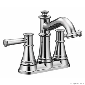 Moen Belfield 6401 Center Set Bathroom Faucet in Modern Chrome Finish