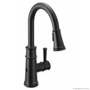 Moen Belfield 7260EWBL Matte Black MotionSense Wave Pulldown Kitchen Faucet