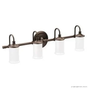 Moen Belfield Bronze Wall Sconce with 4 Glass Globes YB6464ORB