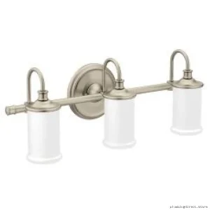 Moen Belfield Brushed Nickel 3-Globe Wall Sconce - Elegant Lighting Fixture YB6463BN
