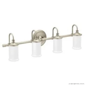 Moen Belfield Brushed Nickel 4-Globe Bathroom Wall Light