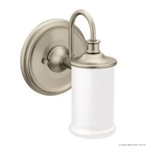 Moen Belfield Brushed Nickel Wall Sconce - 1-Globe Elegant Lighting Fixture YB6461BN