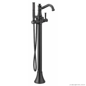 Moen Belfield Floor-Mounted Tub Filler Trim in Matte Black Finish