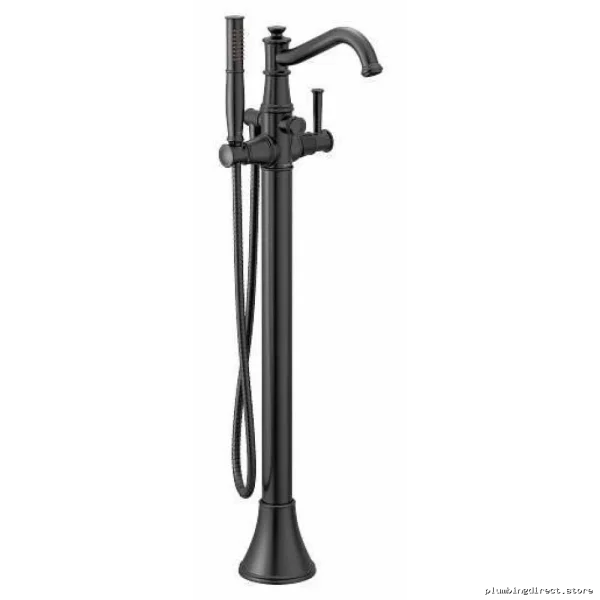 Moen Belfield Floor-Mounted Tub Filler Trim in Matte Black Finish