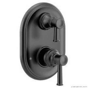Moen Belfield M-Core 3 UT3322BL Valve Trim - Matte Black, Integrated Diverter for Modern Showers