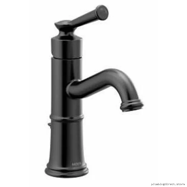 Moen Belfield Modern Matte Black Single-Hole Bathroom Faucet #6402BL