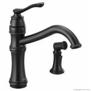 Moen Belfield Single Handle Kitchen Faucet with Detachable Spray - Matte Black