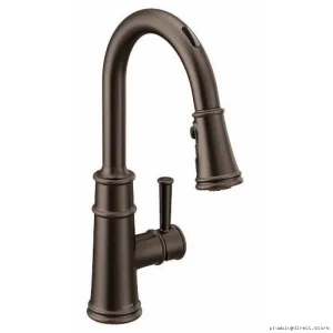 Belfield Smart Touch Kitchen Faucet Oil Rubbed Bronze with Pulldown Spray - Moen 7260EVORB