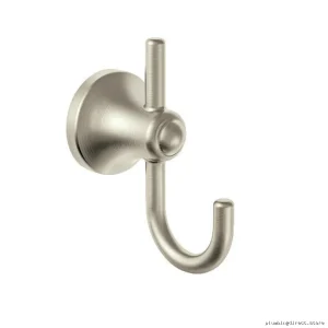 Moen Brushed Nickel Robe Hook - Single Bathroom Wall Mount BH5303BN