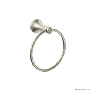 Moen BH5386BN Brushed Nickel Towel Ring - Stylish Bathroom Accessory
