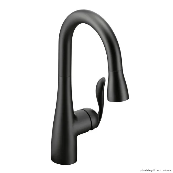 Kitchen Sink Pull-Out Sprayer & Matt Blk Arboor Bartop Tap MOEN - Image 3