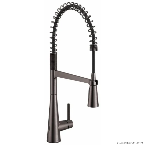 Moen Black Stainless Wave MotionSense Kitchen Faucet with Pulldown Spray - Image 2