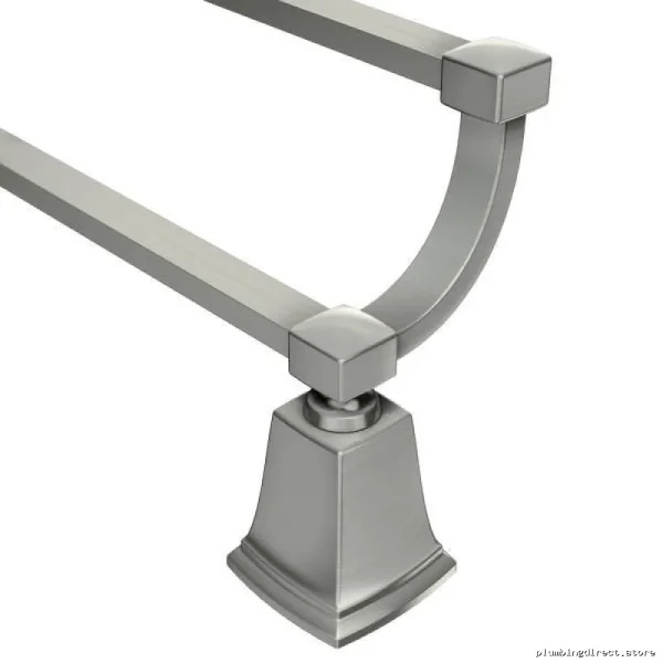 Moen Boardwalk 24 Double Towel Bar - Brushed Nickel Bathroom Accessory Y3222BN - Image 2
