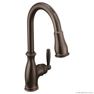 Moen Brantford U Voice-Controlled Smart Kitchen Faucet with Pull-Down Spray - Oil-Rubbed Bronze 7185EVORB