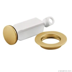 Moen Brushed Gold Drain Plug & Seat Set - 10709BG for Elegant Bathrooms