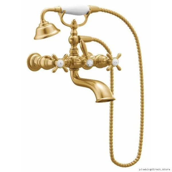 Moen Brushed Gold Wall-Mounted Tub Filler - Weymouth S22105BG