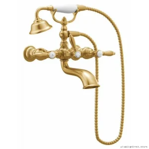 Brushed Gold Freestanding Tub Faucet - Moen Weymouth S22110BG