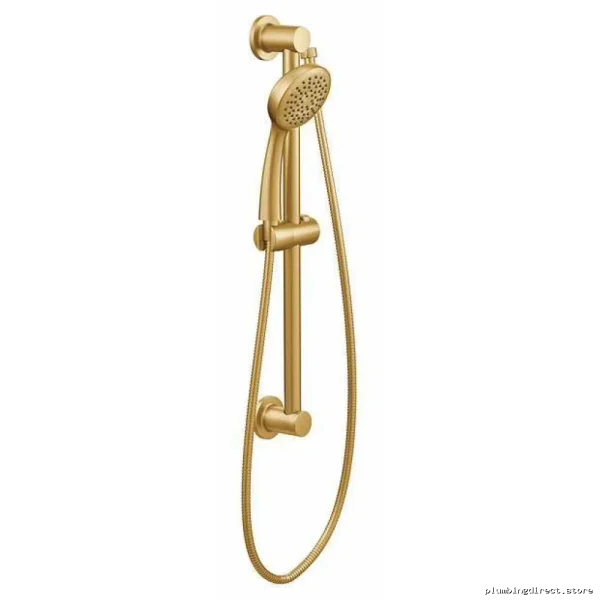 Moen Brushed Gold Hand Shower - Eco-Friendly Performance Single-Function Design with Slide Bar
