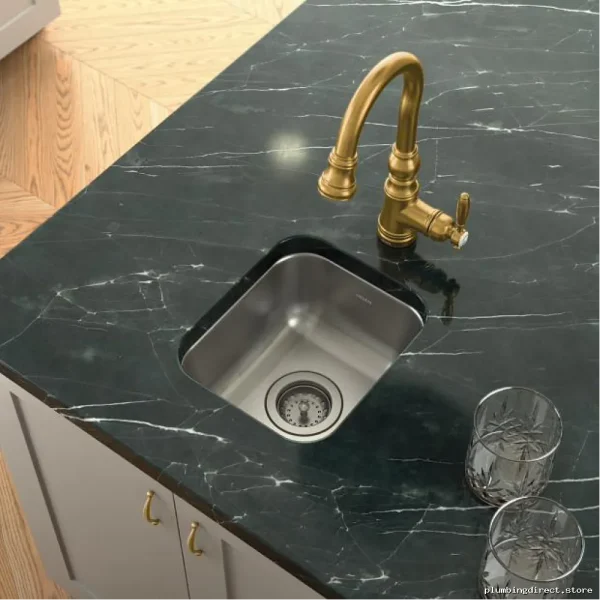 Moen Pull-Down Kitchen Bar Faucet in Brushed Gold Finish - Image 2