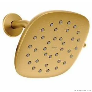 Moen Brushed Gold Rainshower Head with Adjustable Dial 2.5 GPM Magnetix Dock