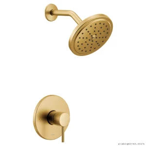 Brushed Gold Moen Modern Shower Trim with Luxe Design