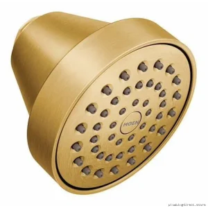 Moen Brushed Gold 1.5 GPM Eco-Friendly Low Flow Shower Head for Water Savings