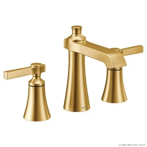 Moen Brushed Gold Widespread Bathroom Faucet with High Arc Spout TS6984BG