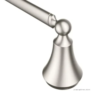 Moen Brushed Nickel 24-Inch Towel Bar - Wynford YB5224BN Bathroom Hardware
