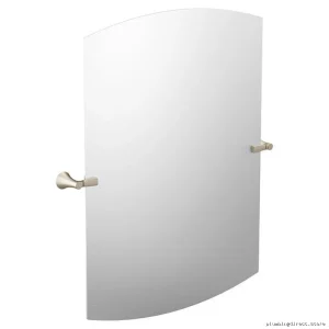 Moen Brushed Nickel Oval Bathroom Mirror with Adjustable Tilt