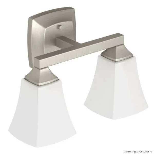 Brushed Nickel Double Globe Wall Sconce - Modern YB5162BN by Moen - Image 2