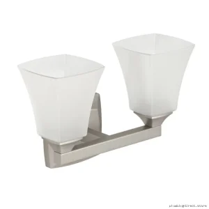 Brushed Nickel Double Globe Wall Sconce - Modern YB5162BN by Moen