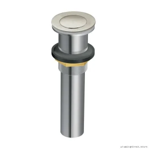 Moen Brushed Nickel Push Drain with Overflow for Bathroom Sinks 131553BN