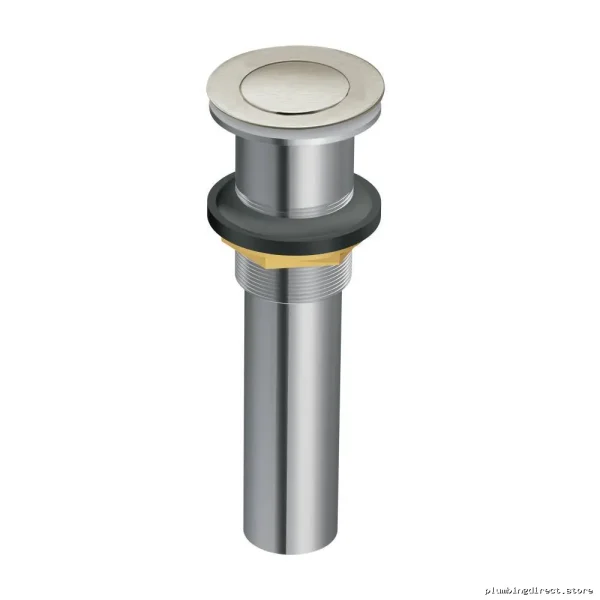 Moen Brushed Nickel Push Drain with Overflow for Bathroom Sinks 131553BN