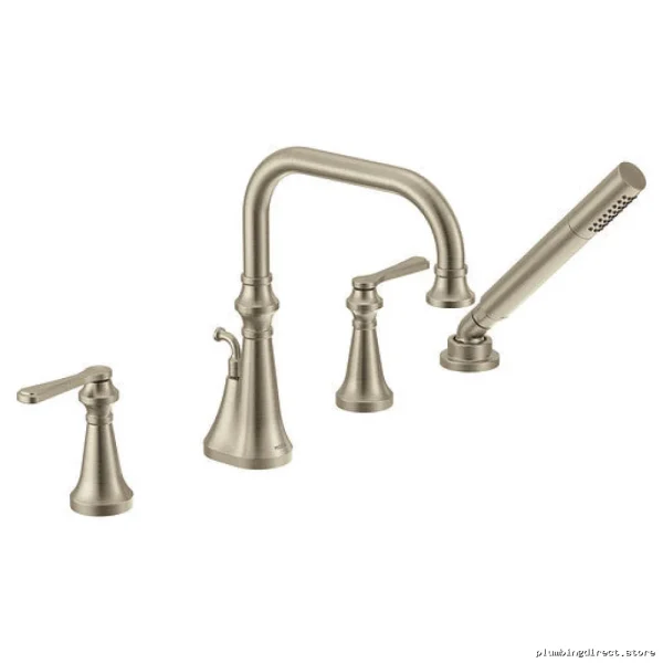 Moen Brushed Nickel Roman Tub Faucet with Hand Shower TS44504BN