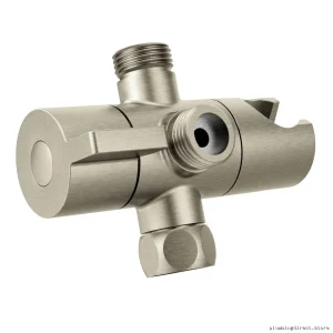Moen Brushed Nickel Shower Arm Diverter Kit with Handheld Shower Cradle - CL707BN