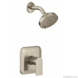 moen brushed nickel shower trim genta lx m-core series modern bathroom