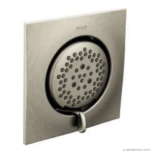Moen Brushed Nickel Square Shower Trim with 2-Spray Body Jets TS1420BN