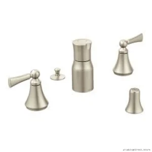Moen Easy Install Brushed Nickel Bidlet Toilet Seat Mount Kit